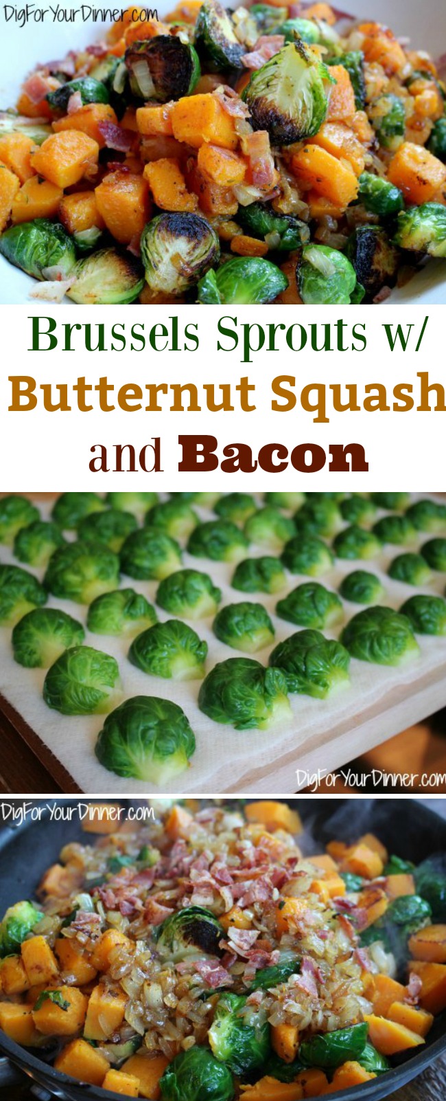 Brussels Sprouts with Butternut Squash and Bacon